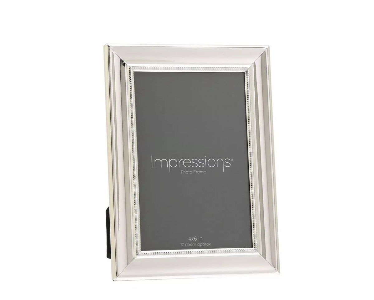 Impressions Silver Plated Single Beaded Frame 4x6
