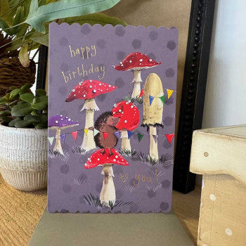Alex Clark Card Toadstools Birthday