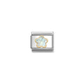 Composable classic faceted flower white