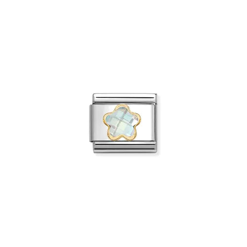 Composable classic faceted flower white