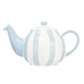 Siip Wide Vertical Stripe 6 Cup Teapot Blu