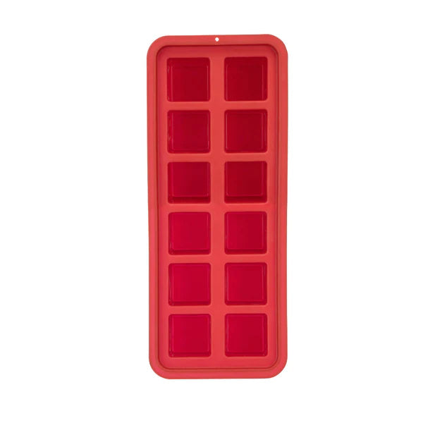 Fusion Twist Silicone Ice Cube Tray Square Red