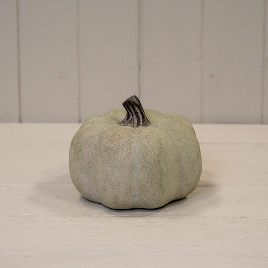 Ceramic Pumpkin Ornament Dusty Green Small