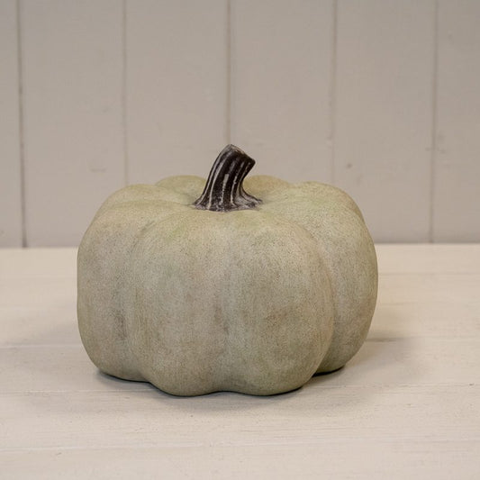 Ceramic Pumpkin Ornament Dusty Green Medium