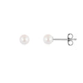 Freshwater Pearl Stud Earrings Silver