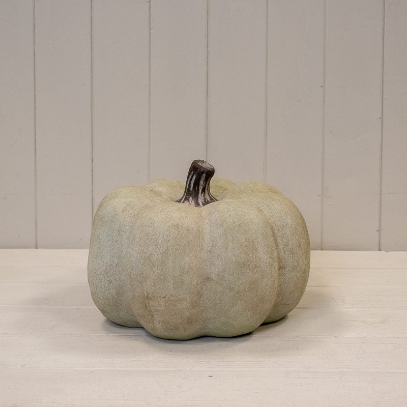 Ceramic Pumpkin Ornament Dusty Green Large