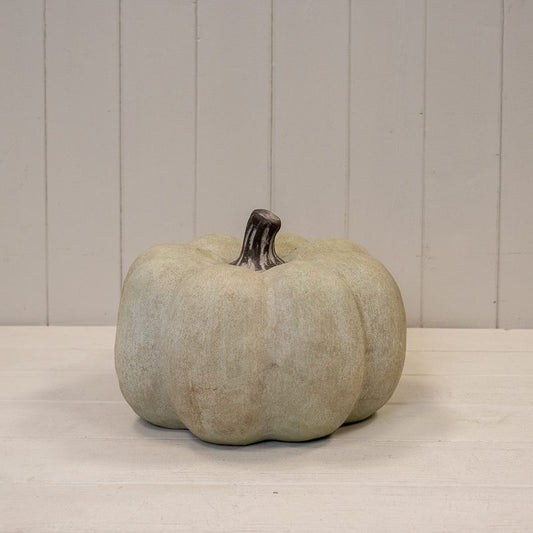 Ceramic Pumpkin Ornament Dusty Green Large