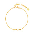 Single Pearl Bracelet Gold
