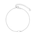 Single Pearl Bracelet Silver