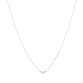 Single Pearl Necklace Silver