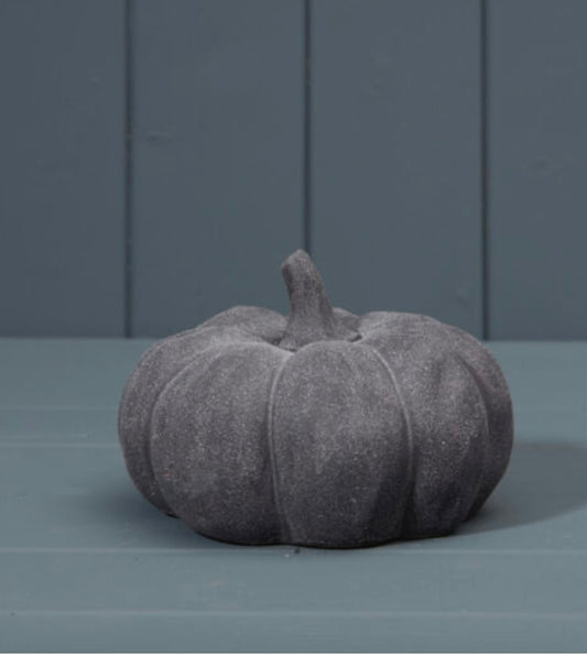 Ceramic Textured Pumpkin Black Large