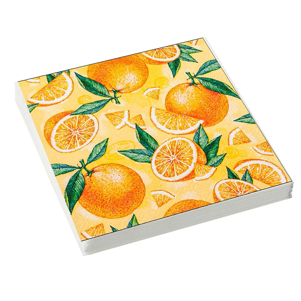 Pieces of Orange 33 X 33cm 3 Ply Paper Napkins
