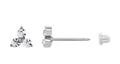 Ear Piercing CZ Pair Stainless Steel Trinity Stud