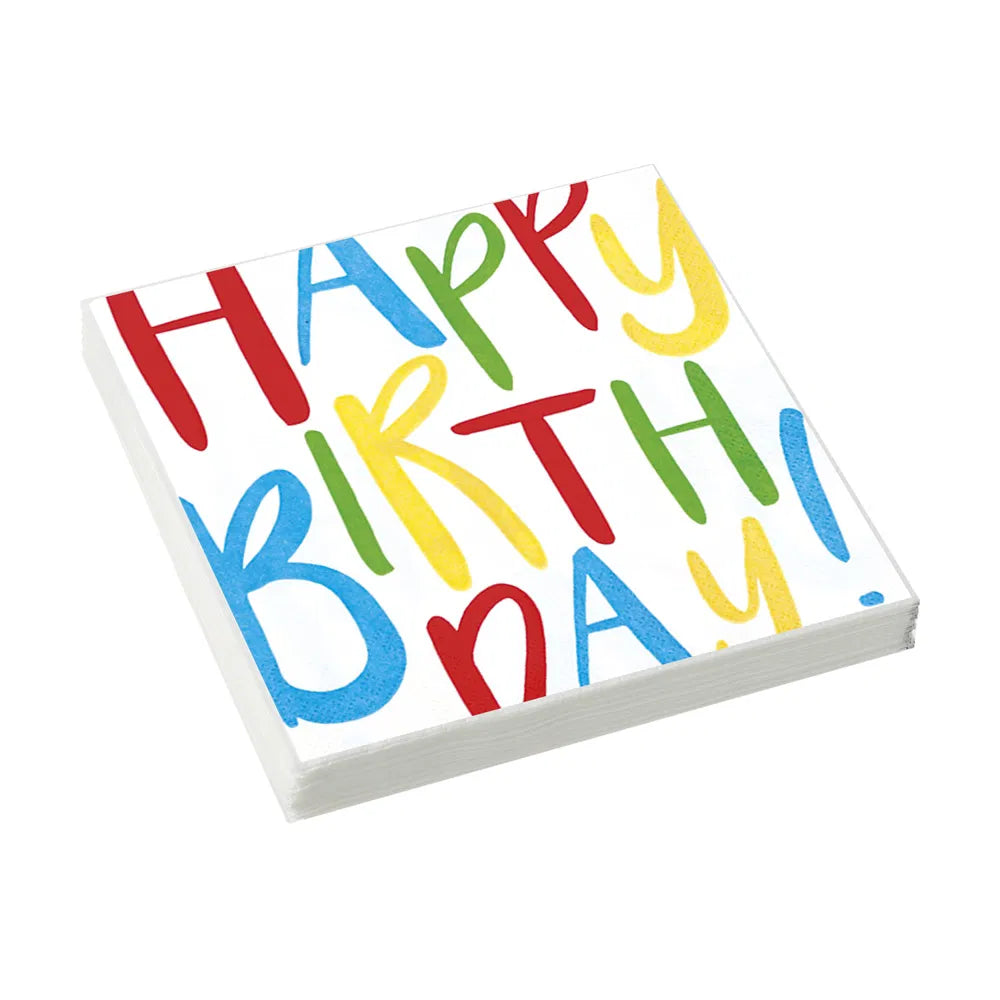 Stow Green Paper Napkins Happy Birthday 33x33cm