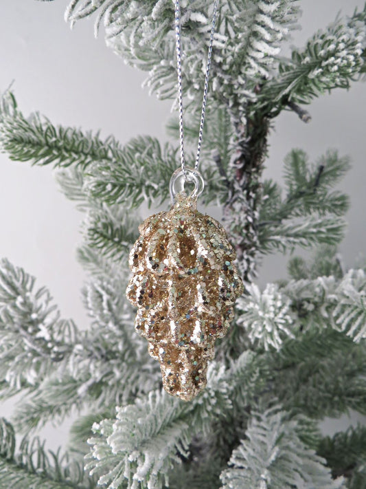 Pinecone Christmas Tree Decoration Gold