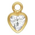 PJ-14202087 14ct Yellow Gold Filled 3mm White 3A CZ Heart Bezel Drop