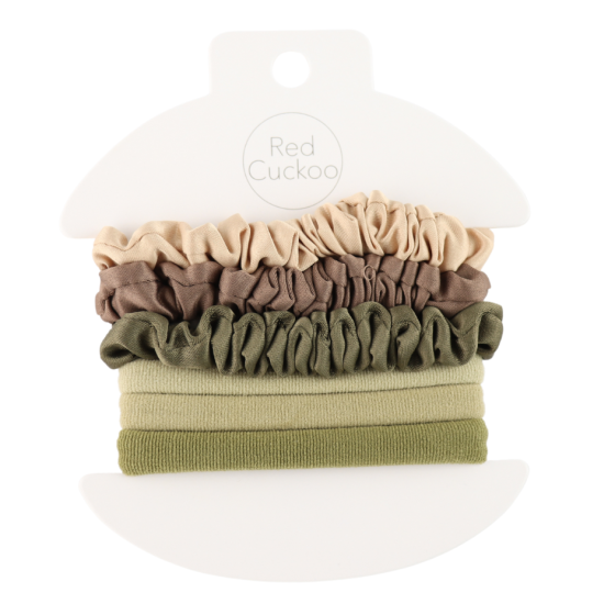 Green Scrunchies Hairbands Pack Of 6