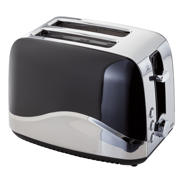 Judge Electricals Toaster 2 Slice Black And Chrome