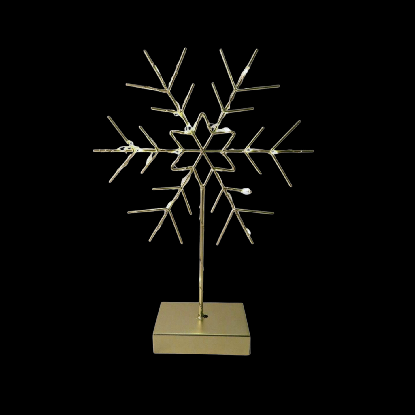 Gold Snowflake With Led