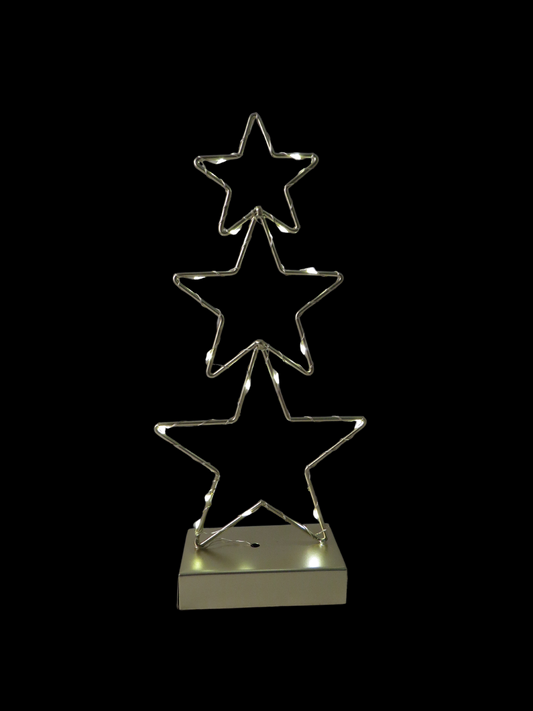 Three Stars Christmas Decoration With Led