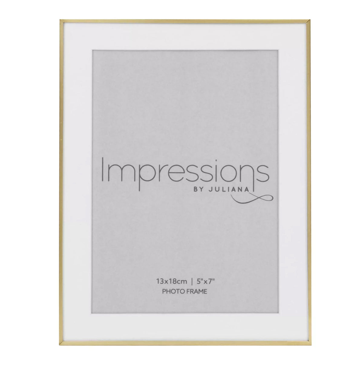 Impressions Brushed Brass Finish Photo Frame 5 x 7