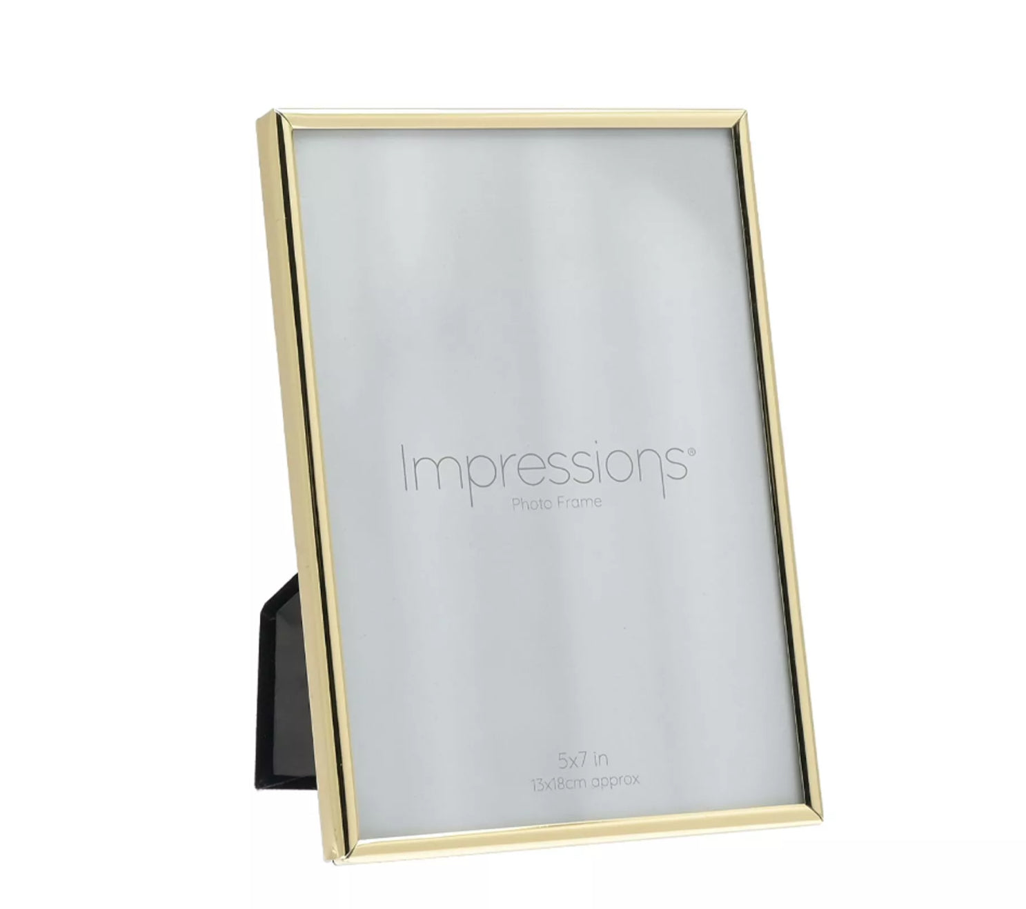 Impressions Brass Finished Photo Frame Oblong Thin 5 x 7