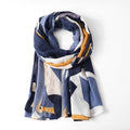 Eco Style Scarf Abstract Blue