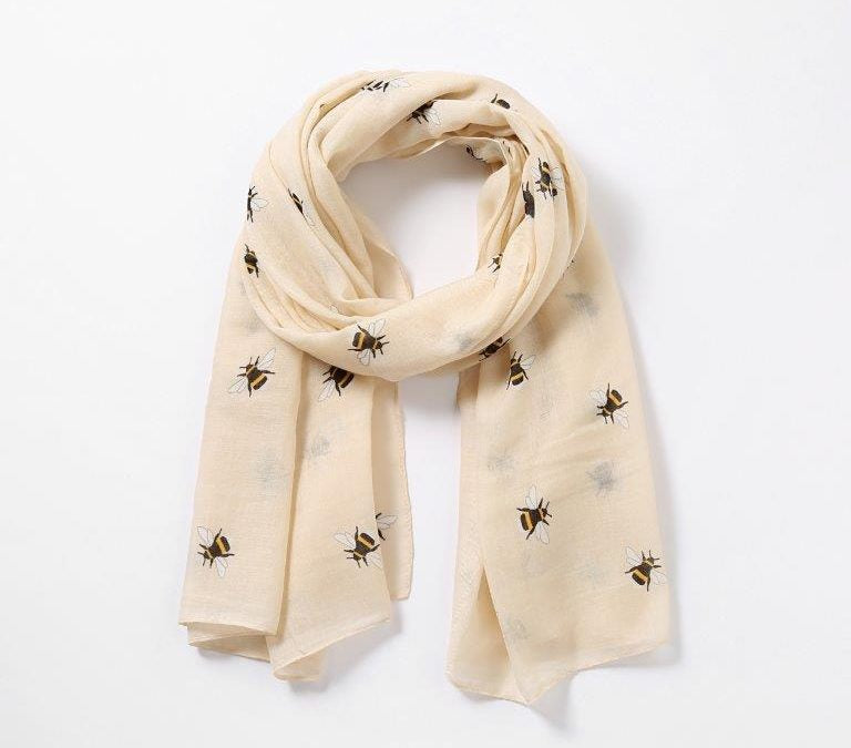 Eco Style Scarf Bumble Bee Cream