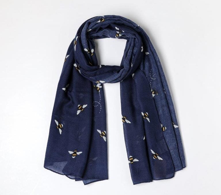Eco Style Scarf Bumble Bee Blue