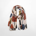 Eco Style Scarf Multi Colour Tree Of Life Cream