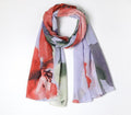 Eco Style Scarf Water Colour Floral Blue