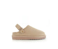 Ella Ruby Ankle Strap Faux Fur Memory Foam Slippers Beige Size 5