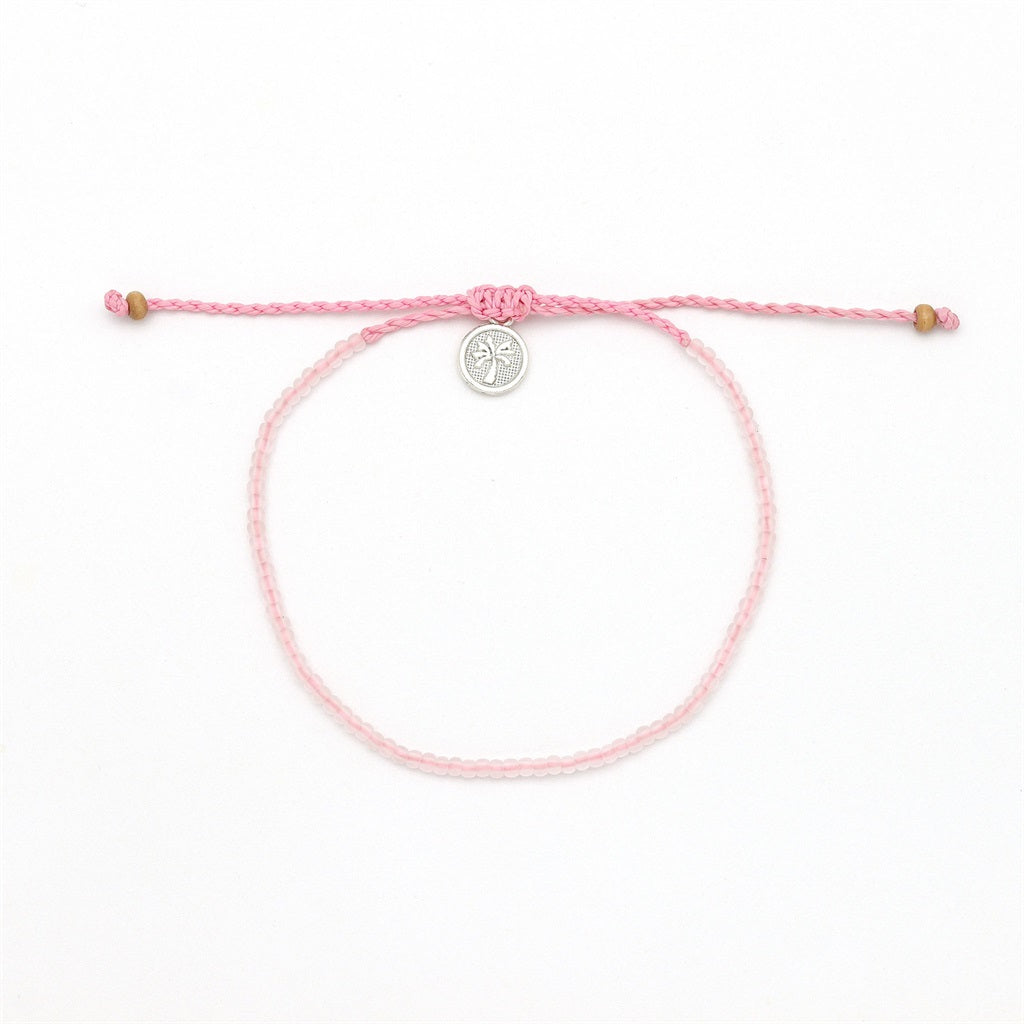 Pineapple Island Small Bead Light Pink Anklet