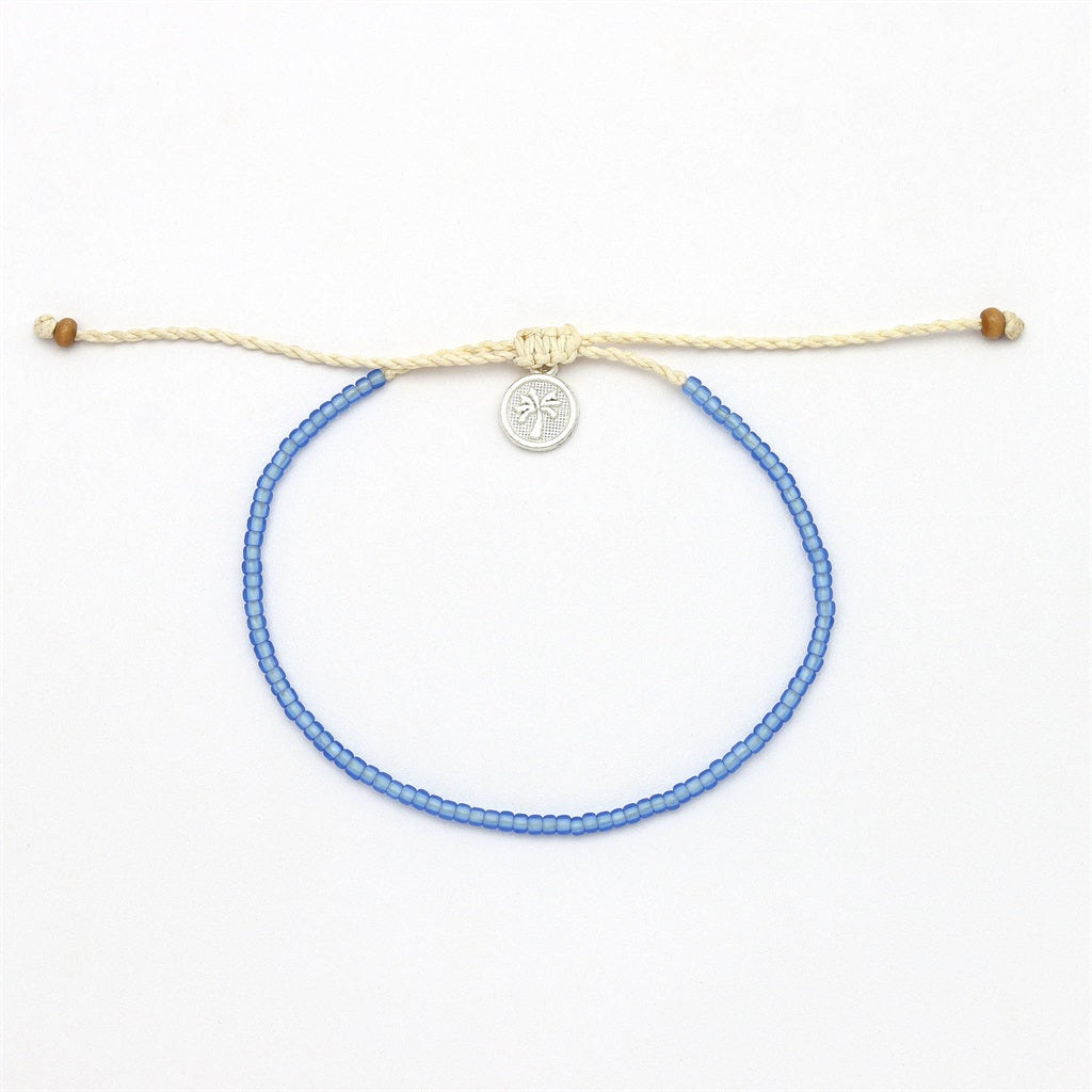 Pineapple Island Small Bead Blue Anklet