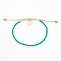 Pineapple Island Small Bead Teal Anklet