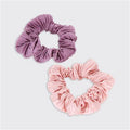 Serenity Set of 2 Scrunchies Damson And Rose