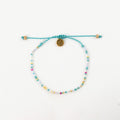 Pineapple Island Small Bead Multi Coloured Blue Pink Bracelet