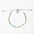 Pineapple Island Small Bead Blue Grey Bracelet