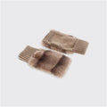 Bridgette Faux Fur Fingerless Gloves - Toffee