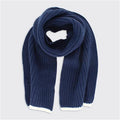 Men’s Ribbed Scarf - Navy