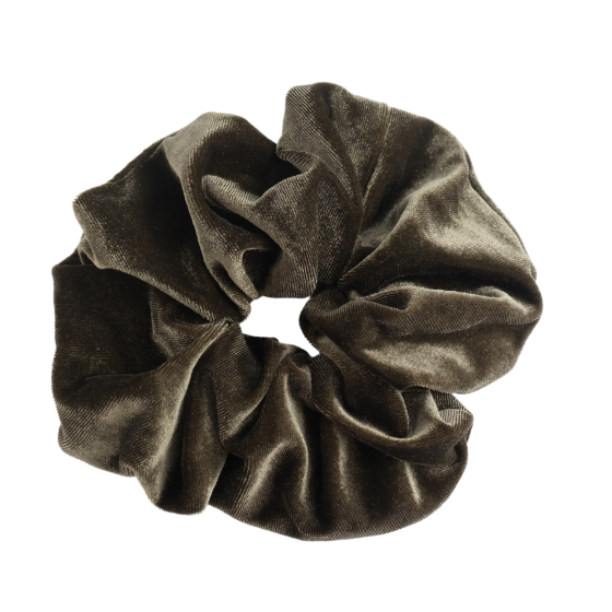 Pure Fashions Velvet Scrunchie Green Large