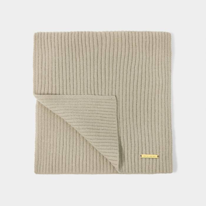 Katie Loxton Chunky Knit Scarf Sand