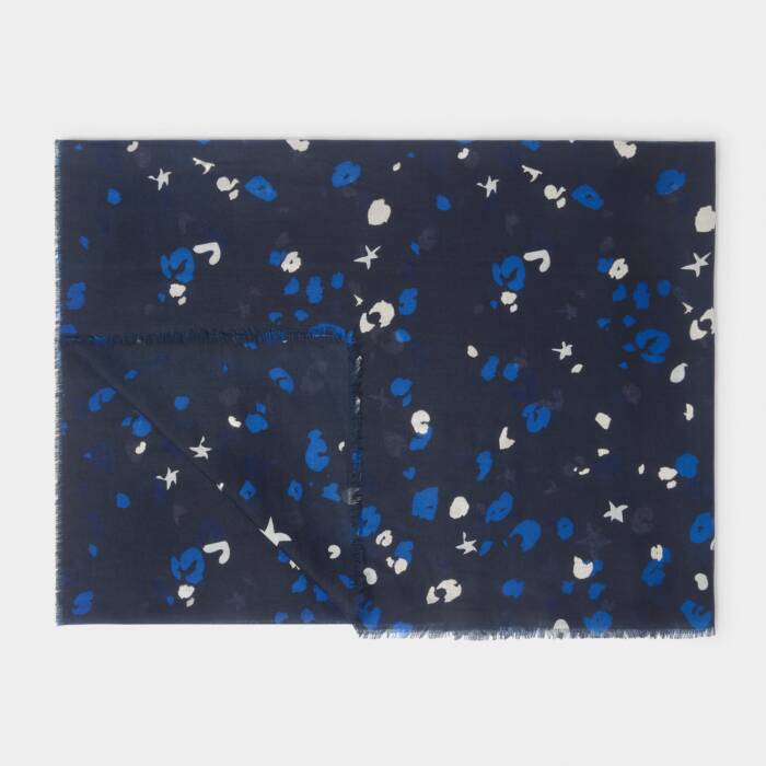 Katie Loxton Navy Foil Scarf