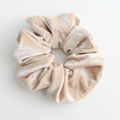 Pure Fashions Oversized Sparkle Velvet Scrunchie Cream