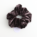 Pure Fashions Oversized Sparkle Velvet Scrunchie Grey