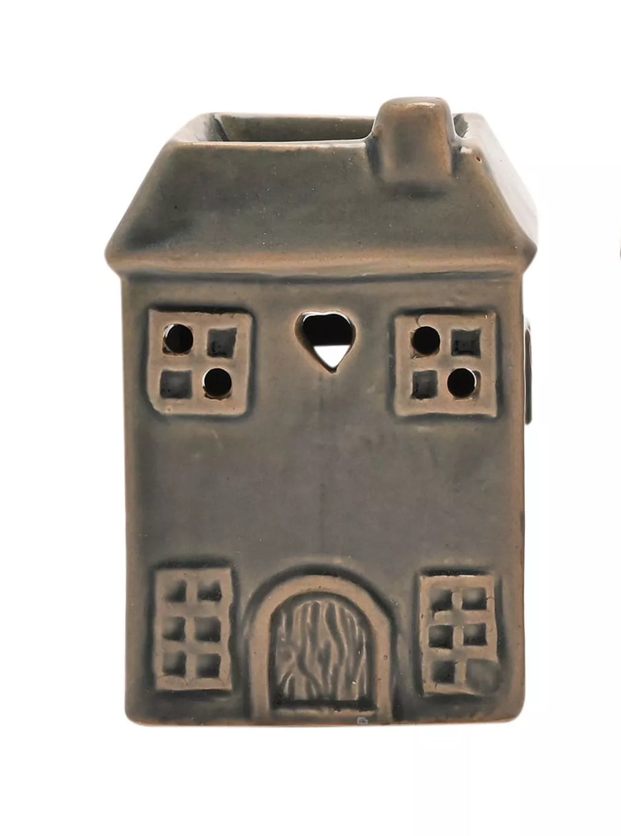 Hestia Ceramic House Shaped Wax Melt Burner Grey