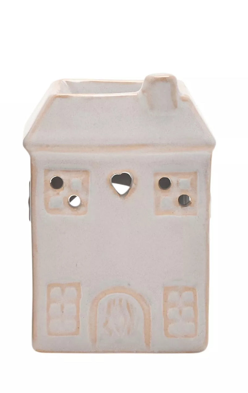 Hestia Ceramic House Shaped Wax Melt Burner White