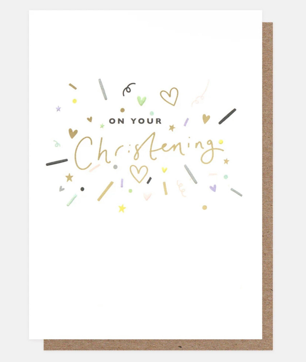 Caroline Gardener Confetti Christening Card