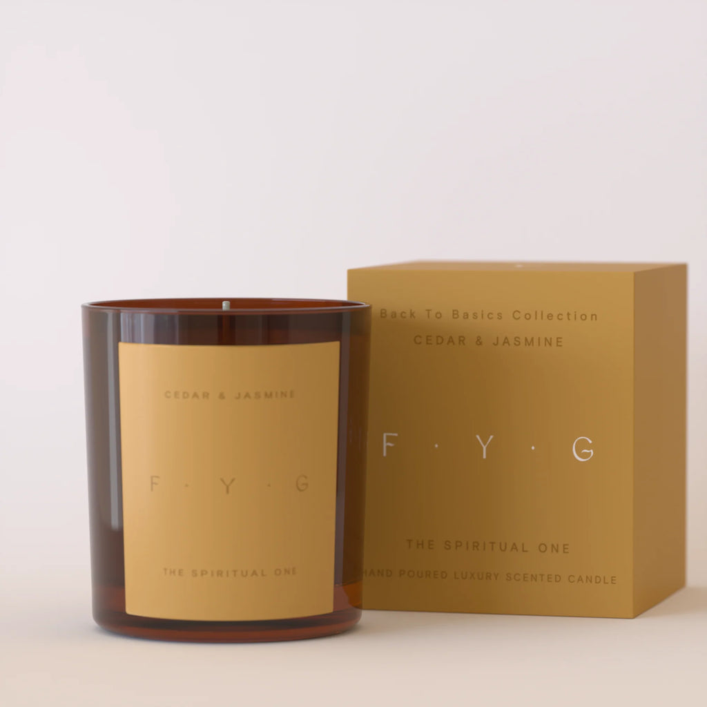 Fyg Cedar And Jasmine Hand Poured Candle