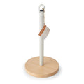 KitchenCraft Idilica Metal Kitchen Roll Holder with Beechwood Base